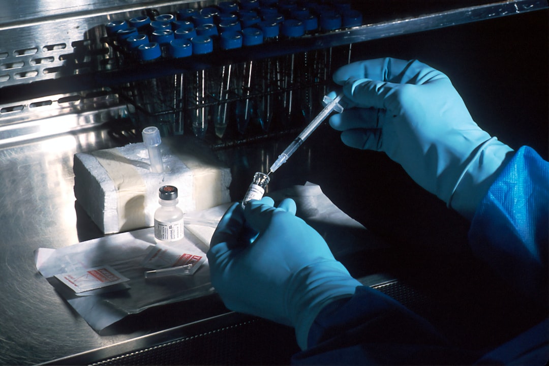 Forensic scientist examining physical evidence samples in a laboratory
