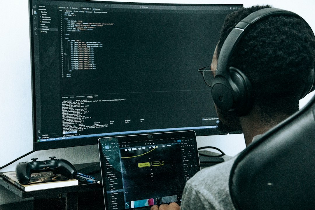 QA automation engineer using Playwright test framework with trace viewer and parallel test execution dashboard on screen